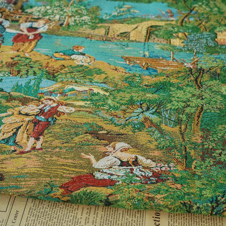 Moorland Oil Painting Style Thick Yarn Dyed Chenille Fabric