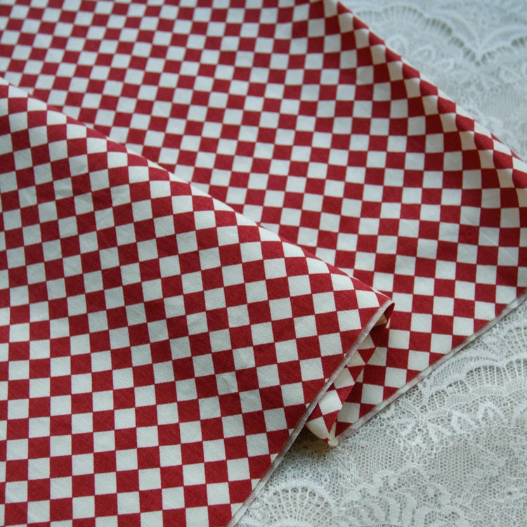 6 Colors / Saim Gingham Cotton Linen Fabric