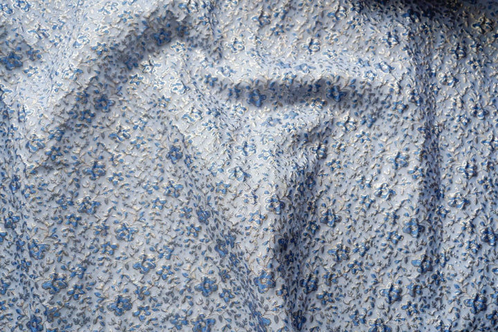 Elimani Gold Silver Floral Jacquard Fabric