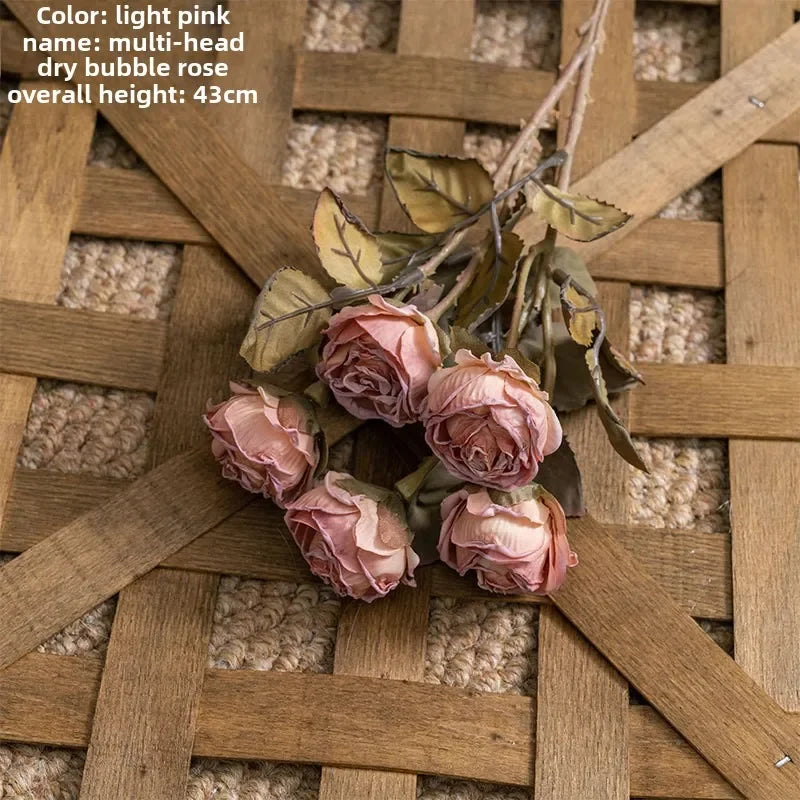Breeze 43cm 6 Head Bubble Rose Artificial Flower