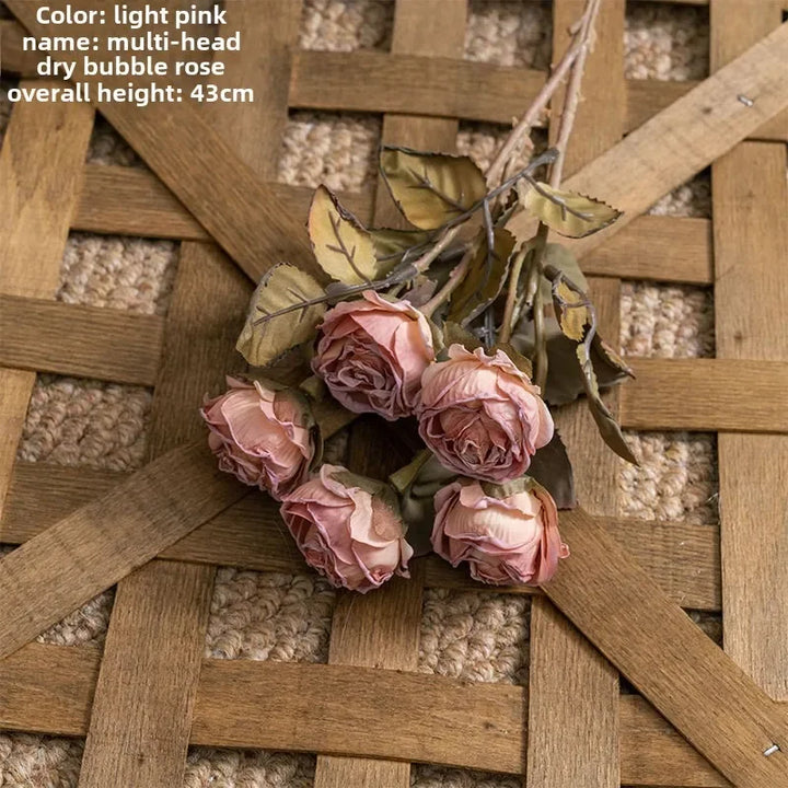 Breeze 43cm 6 Head Bubble Rose Artificial Flower