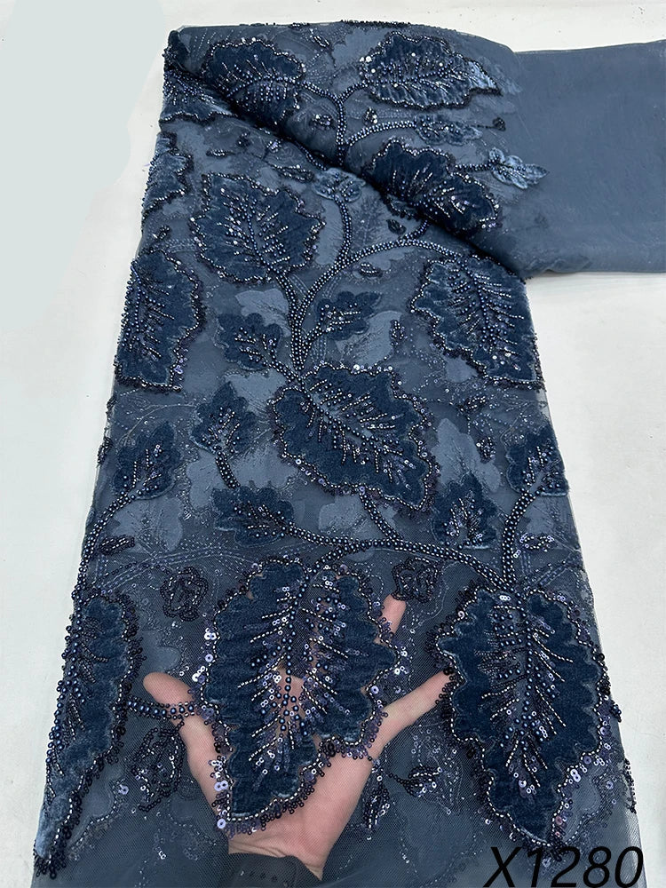 5 YARDS / 7 COLLORS / Isadora Beaded Embroidery Bridal Mesh Lace Fabric