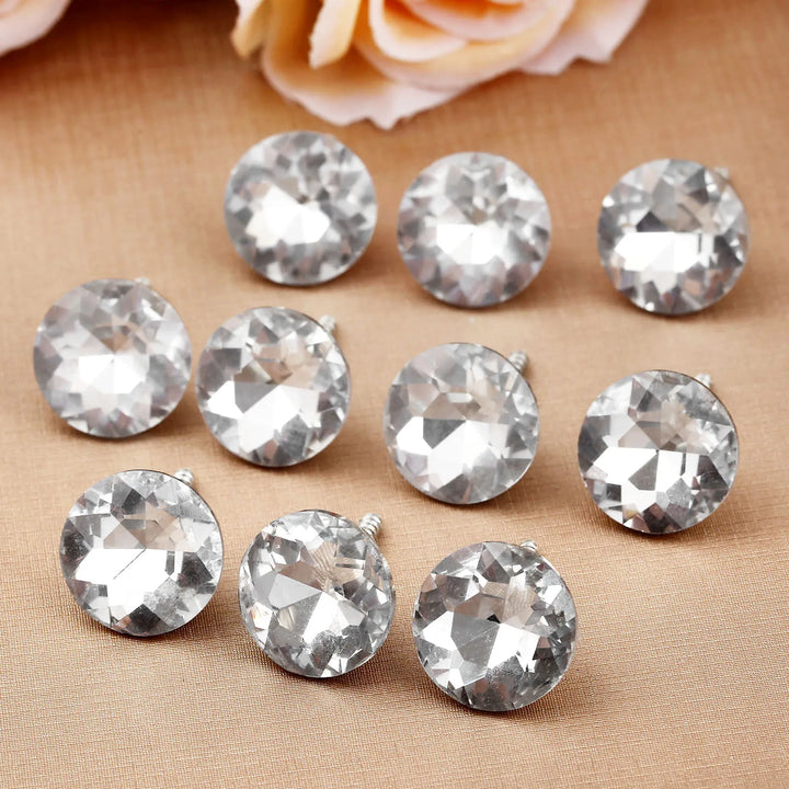 10pc 20mm Upholstery Crystal Glass Upholstery Nails