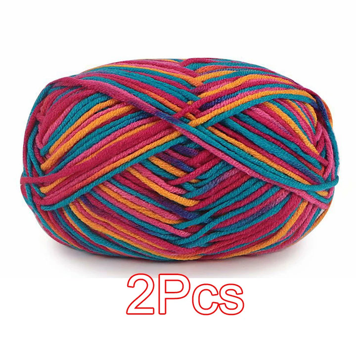2PC / Tie-dye Crochet Yarn