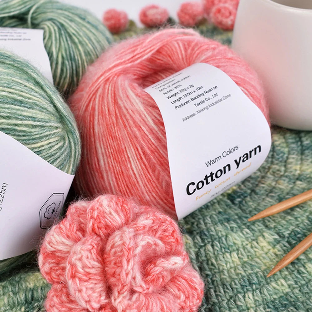 50g Soft Cotton Blended Crochet Yarn