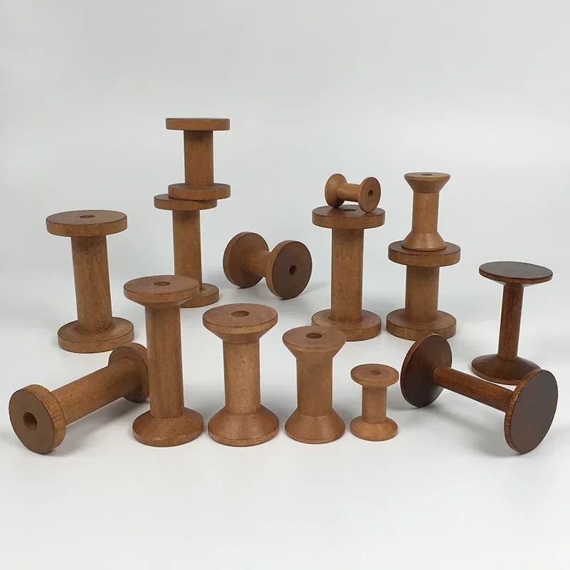 Big Wood Empty Bobbin Spools For Ribbons and Thread – Classic Modern ...