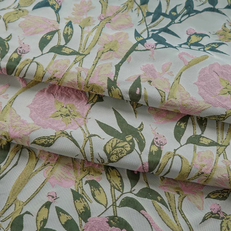 Demure Floral Yarn Dyed Jacquard Fabric