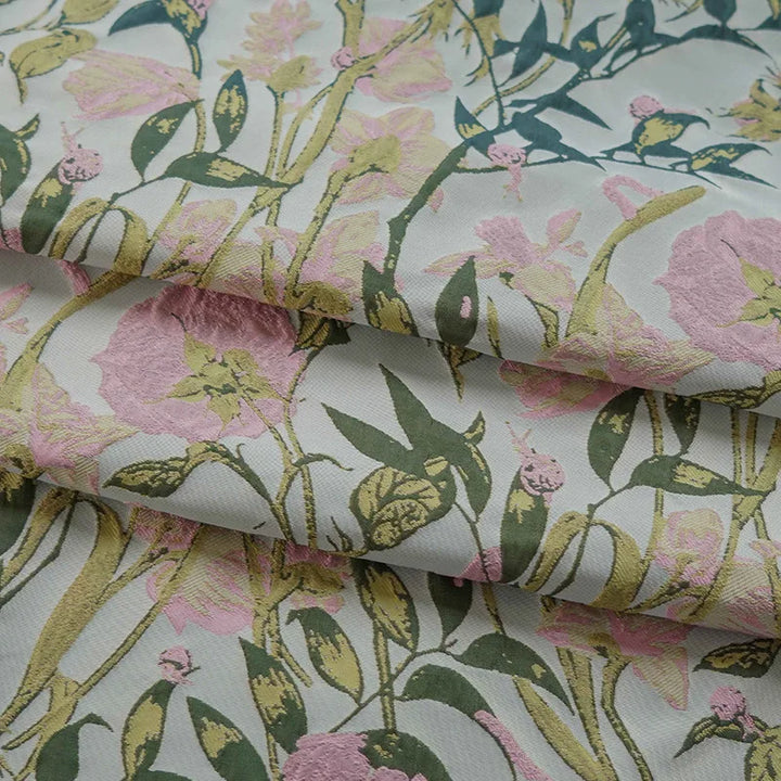 Demure Floral Yarn Dyed Jacquard Fabric