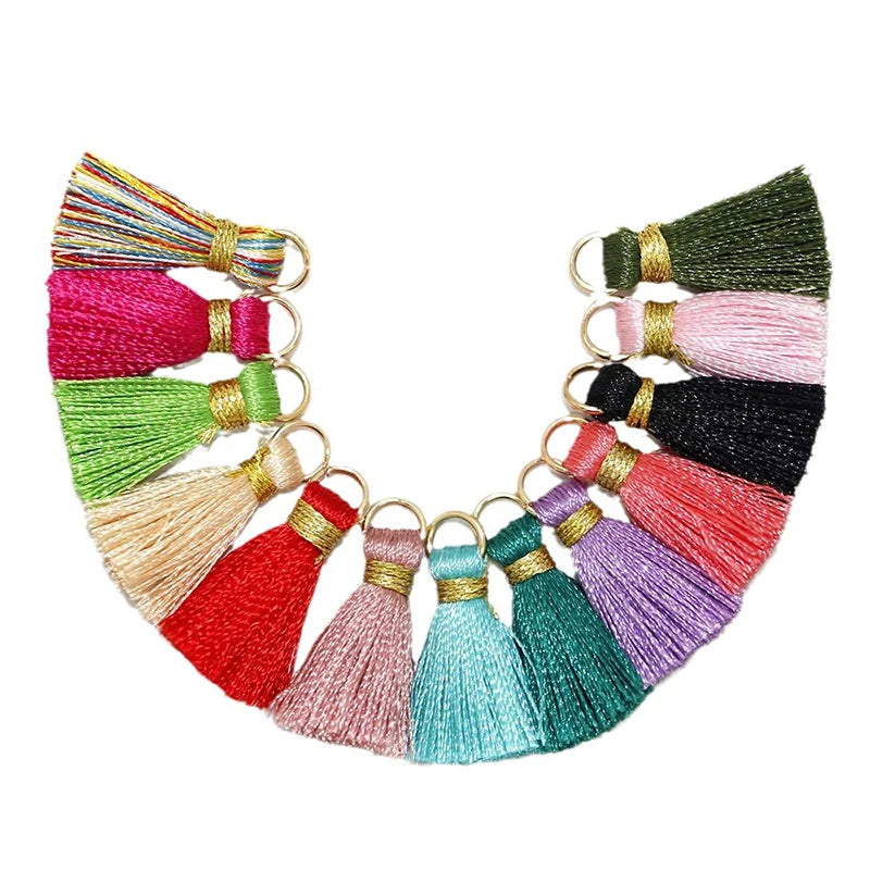50 PC Mireau 20mm Mini Metal Hanging Ring Tassel