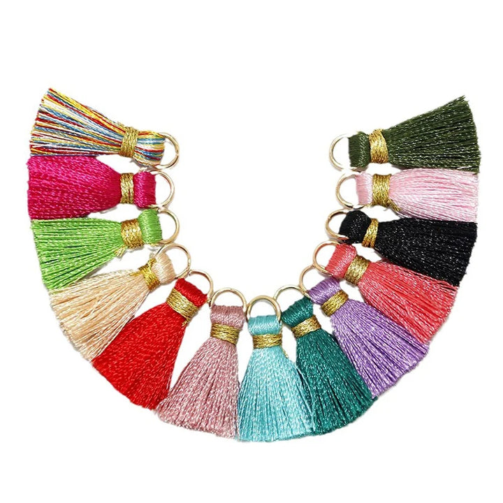50 PC Mireau 20mm Mini Metal Hanging Ring Tassel