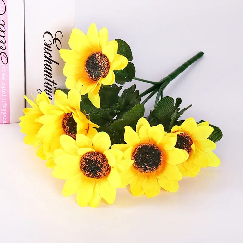 Lyra 7 Head Artificial Sun Flower