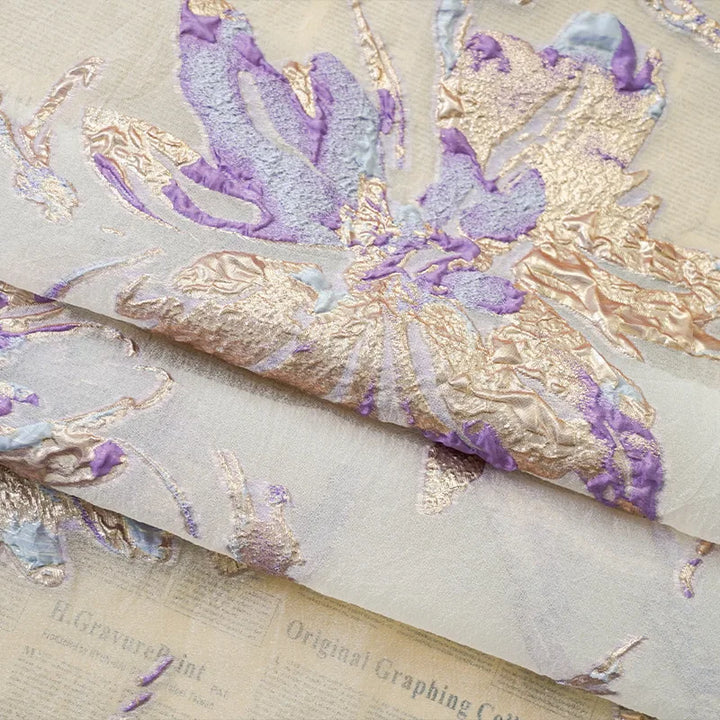 Milosone Semi Sheer Organza Jacquard Fabric