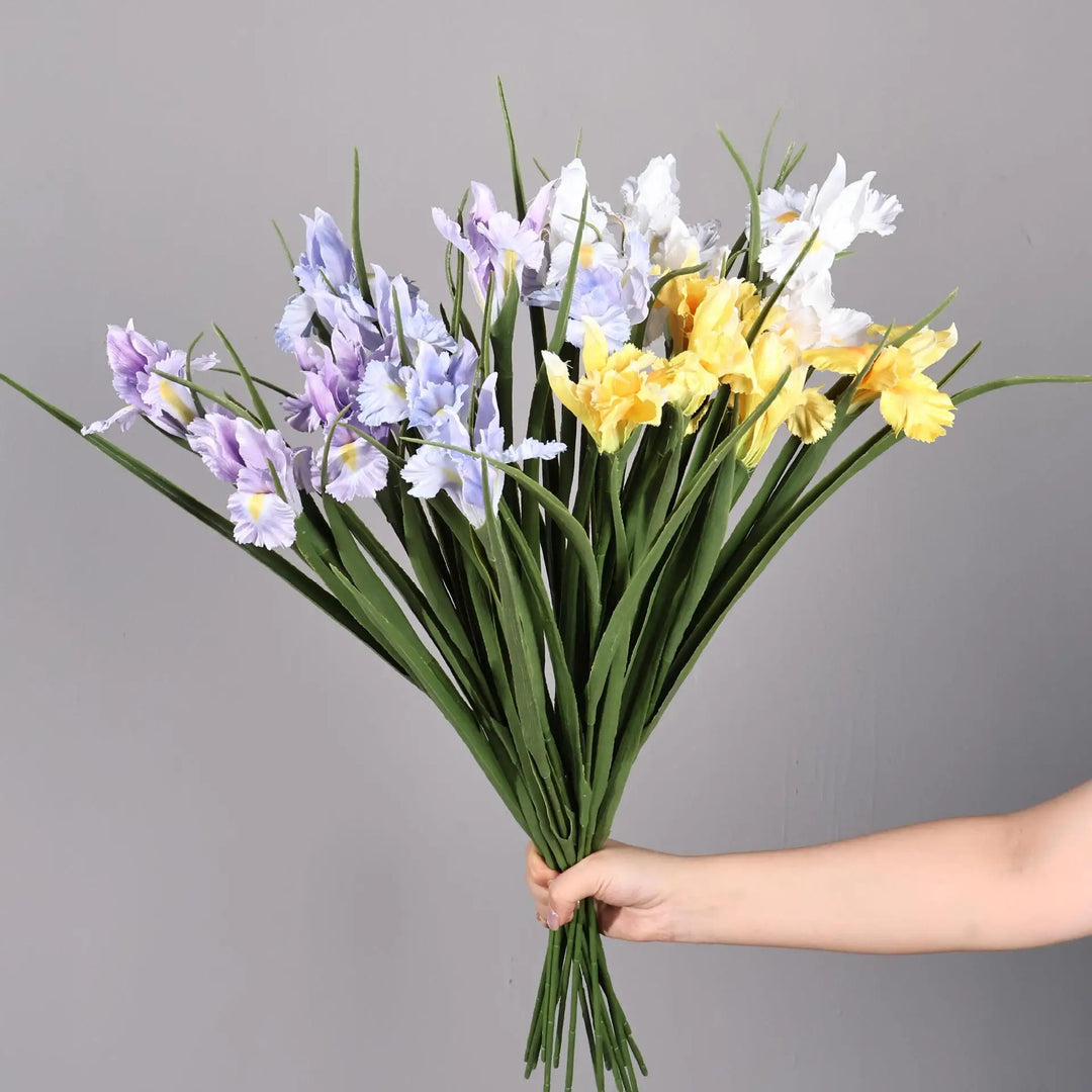 Clara 27 inch Faux Iris Flower