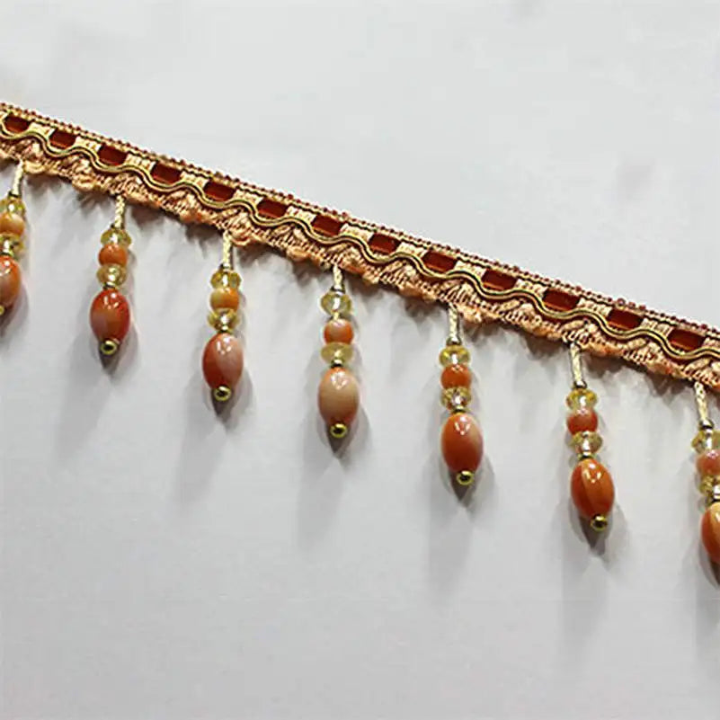 2 YARDS / Junsone Beaded Tassel Fringe Trim
