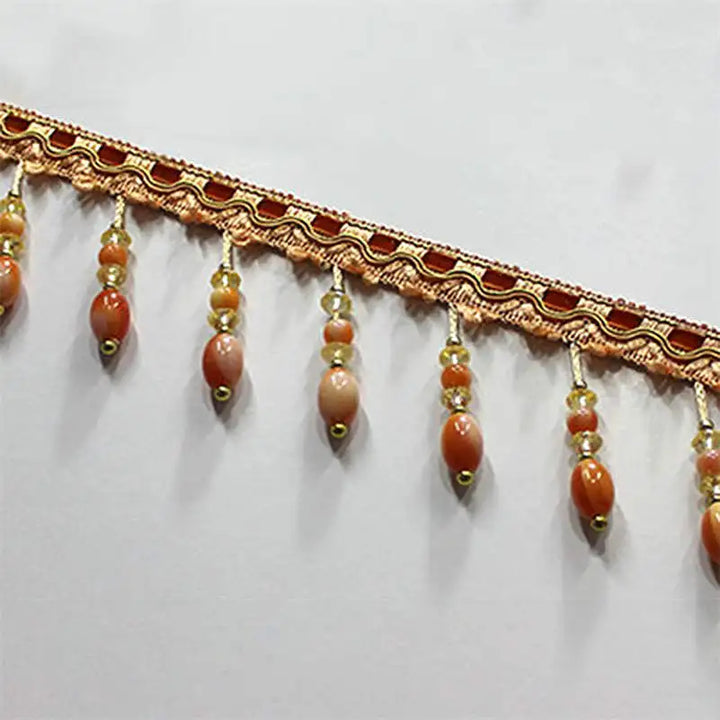 2 YARDS / Junsone Beaded Tassel Fringe Trim