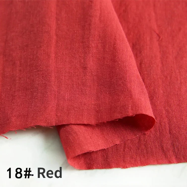 22 Colors / Alim Solid 100% Linen Fabric