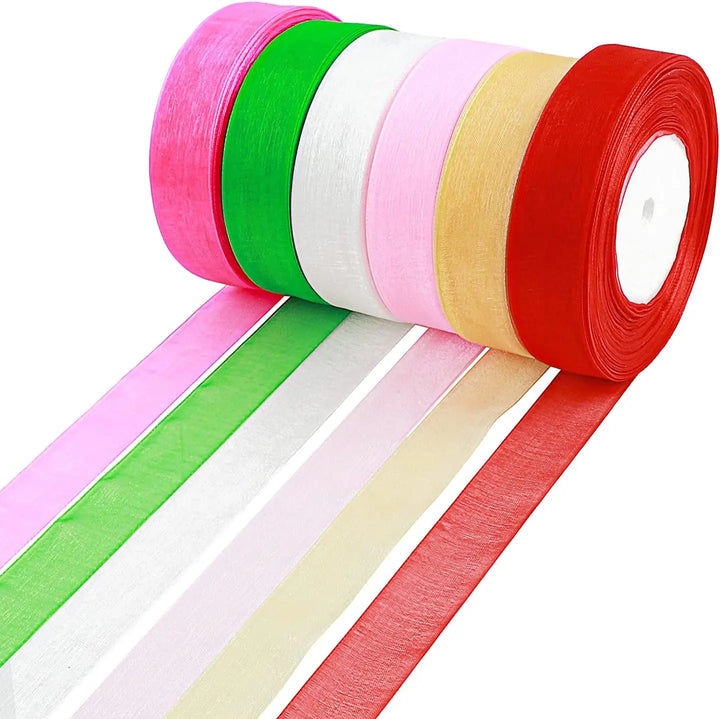 10 Yards / Sheer Chiffon Organza Satin Decoration Ribbon