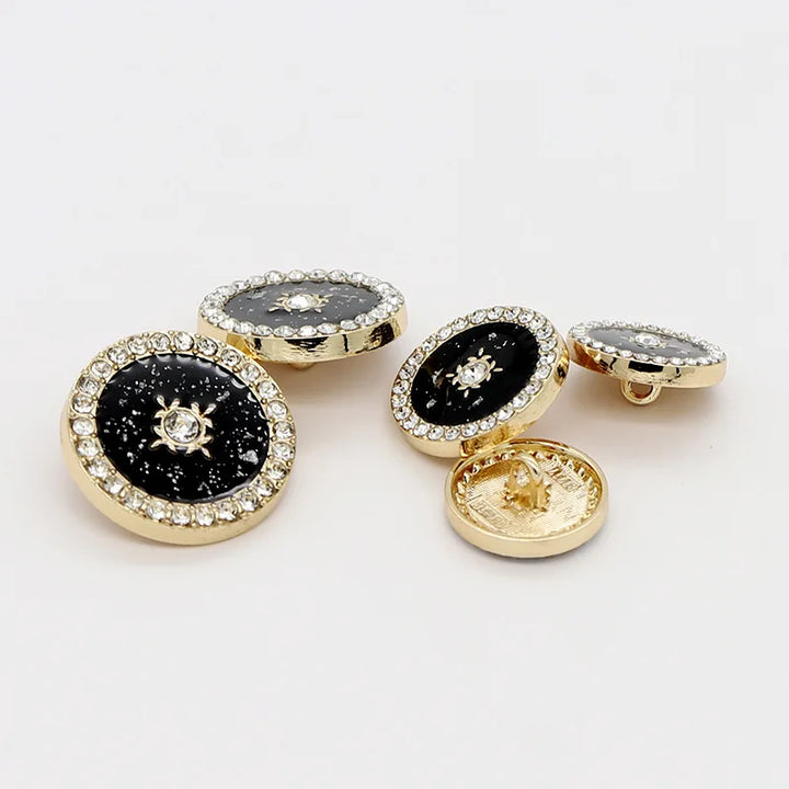 6 PC / Mexils Rhinestone Buttons