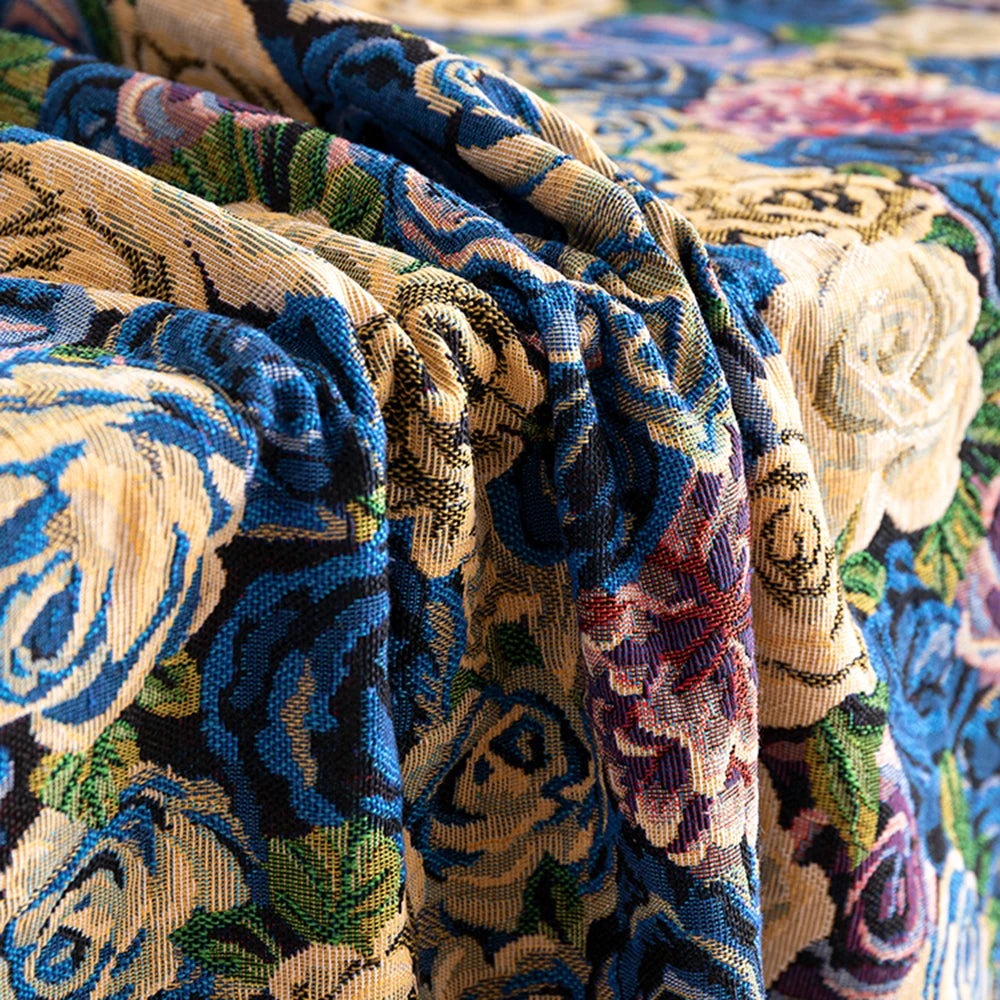 Amalfi Oil Paint Floral Chenille Fabric