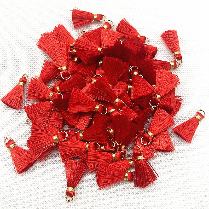 50 PC Mireau 20mm Mini Metal Hanging Ring Tassel