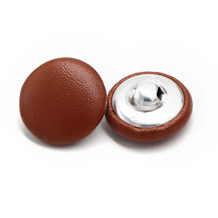 Retson 11/15/20/25/30mm Leather Covered Button - 10 PC