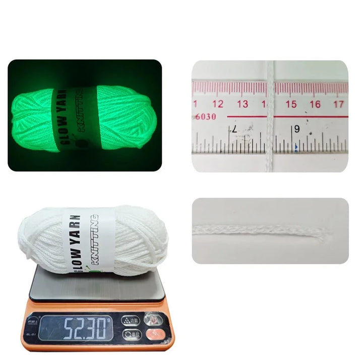 2mm 4mm Luminous Yarn Glow in the Dark Yarn