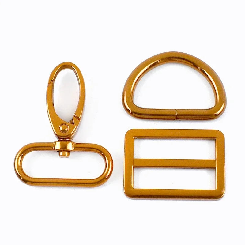 2 SET / 20-38mm Metal Buckles D Ring Lobster Buckle Set