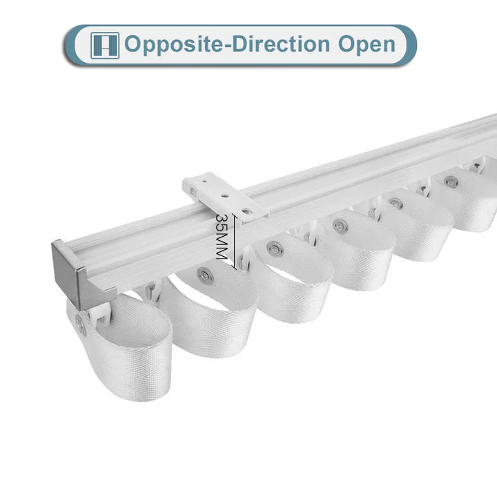 Crest S Fold Ripplefold Wave Curtain Track Set with Heading Tape