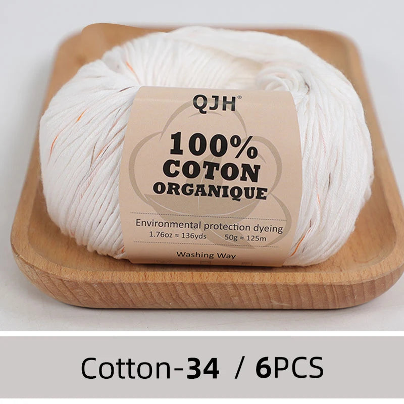 6 PC / 100% Egyptian Cotton Summer Soft Yarn