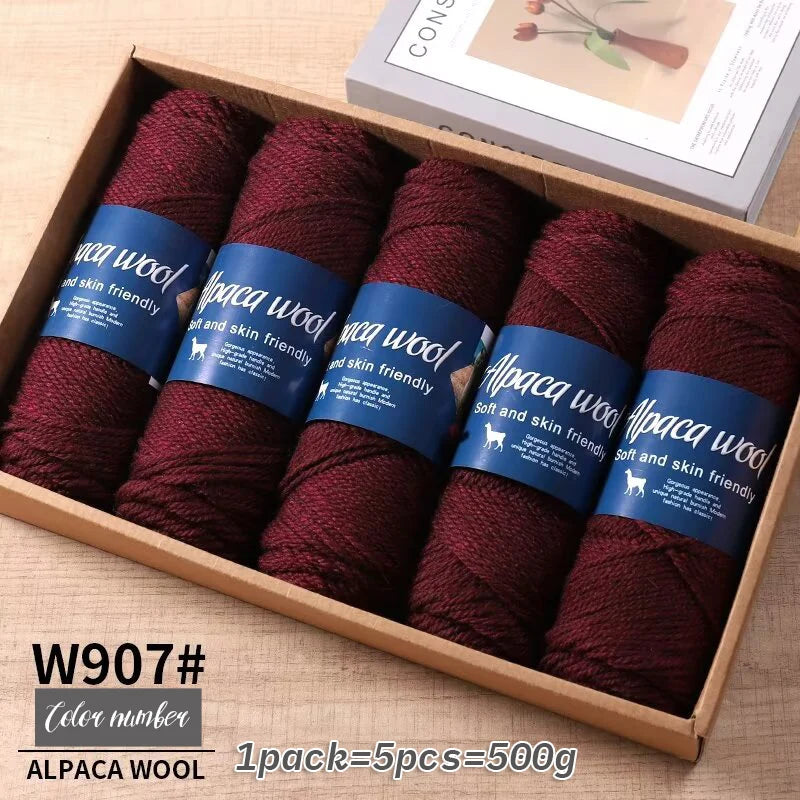 5 PC / Alpaca Wool Coarse Yarn