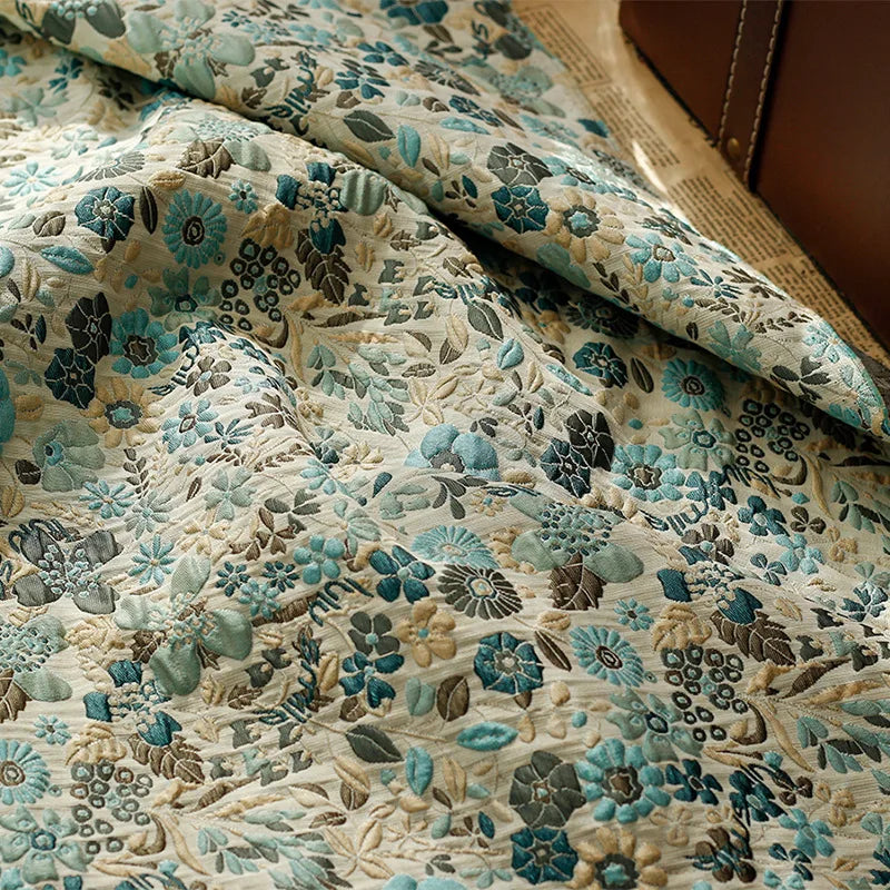 Sona Floral Yarn Dyed Embossed Jacquard Fabric