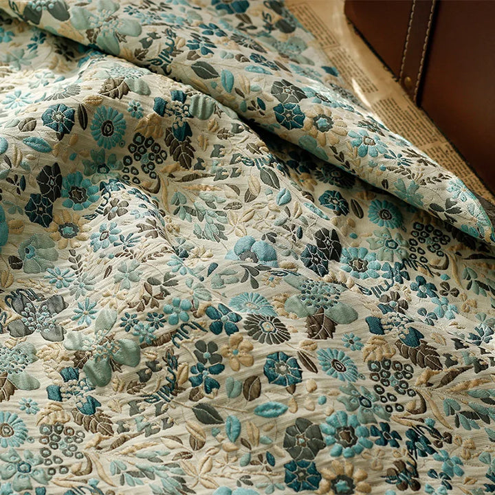 Sona Floral Yarn Dyed Embossed Jacquard Fabric
