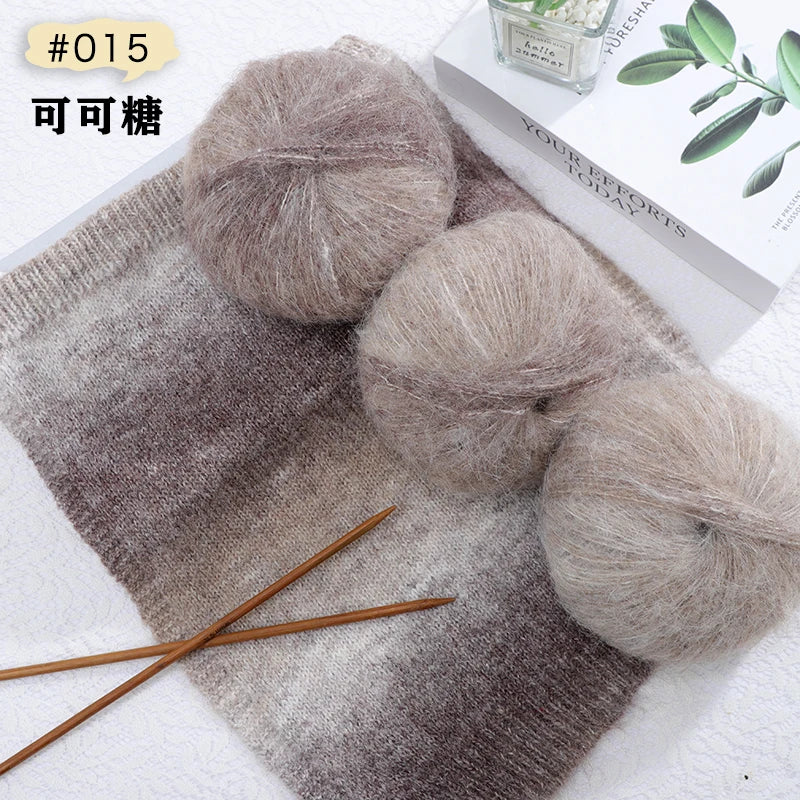 250g/set Colorful Mohair Yarn for Hand Knitting