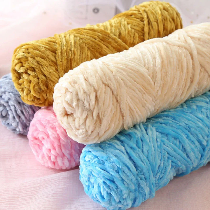 5PC/ Chenille Crochet Yarn