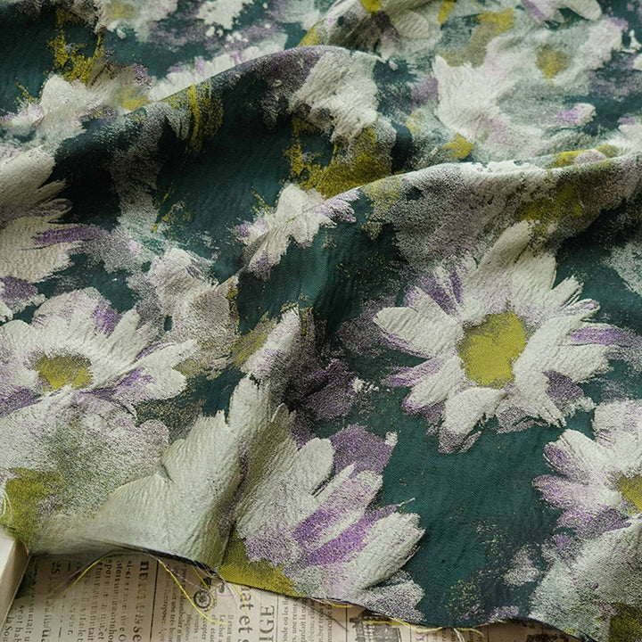Findel Oil Painting Style Flower Yarn Dyed Jacquard Fabric