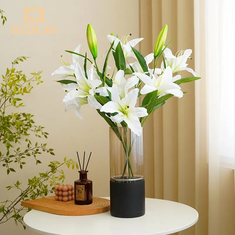 29" Faux Lily Flowers Bundle