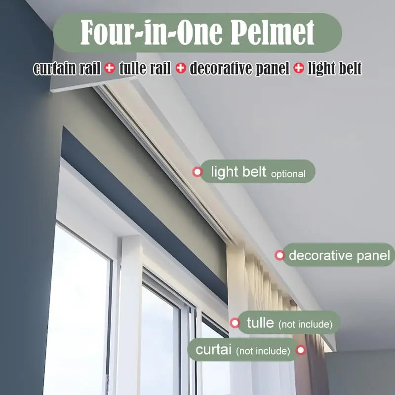 Modern Flat Pelmet Cornice Curtain Heading