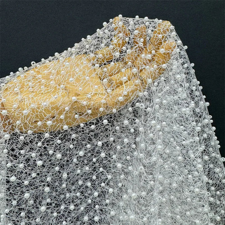 Riva Sequin Beaded Embroidery Glitter Mesh Sparkly Lace Wedding Party Dress Fabric