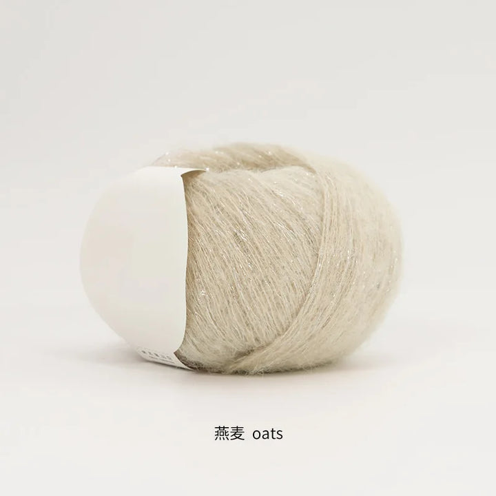 50g Golden Sequined Mohair Yarn