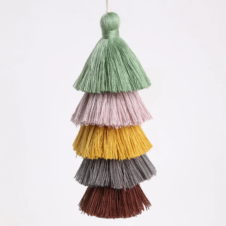 Valure 12cm Polyester Cotton 5 Layers Colorful Key Tassels