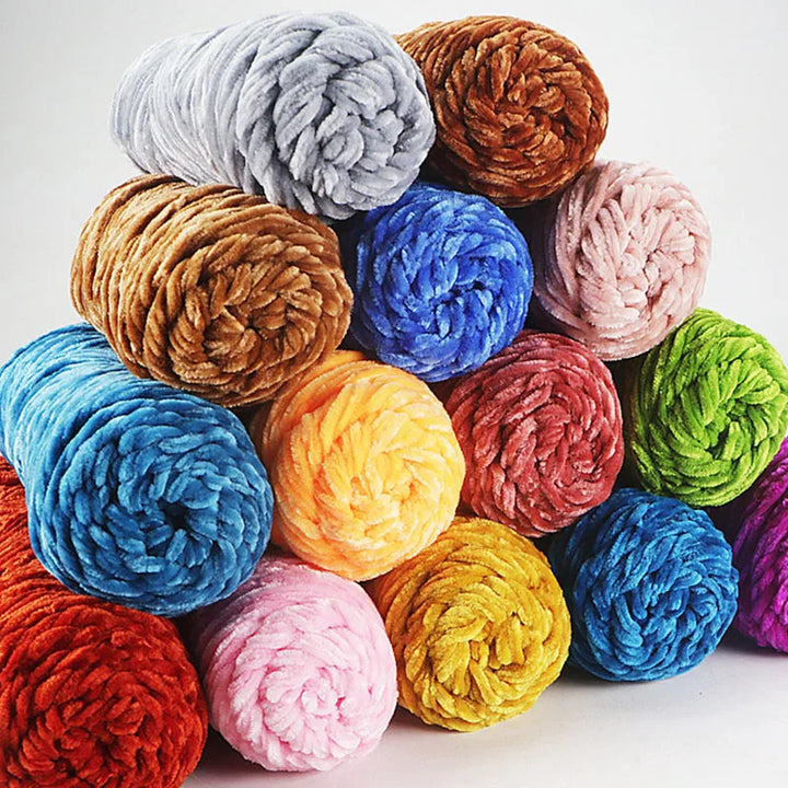5PC/ Chenille Crochet Yarn