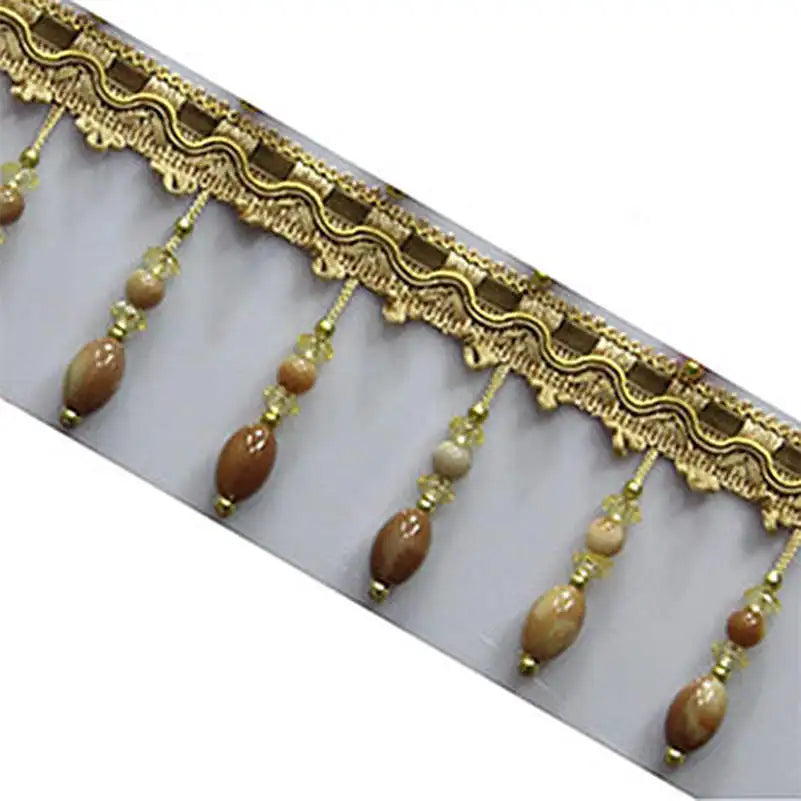 2 YARDS / Junsone Beaded Tassel Fringe Trim