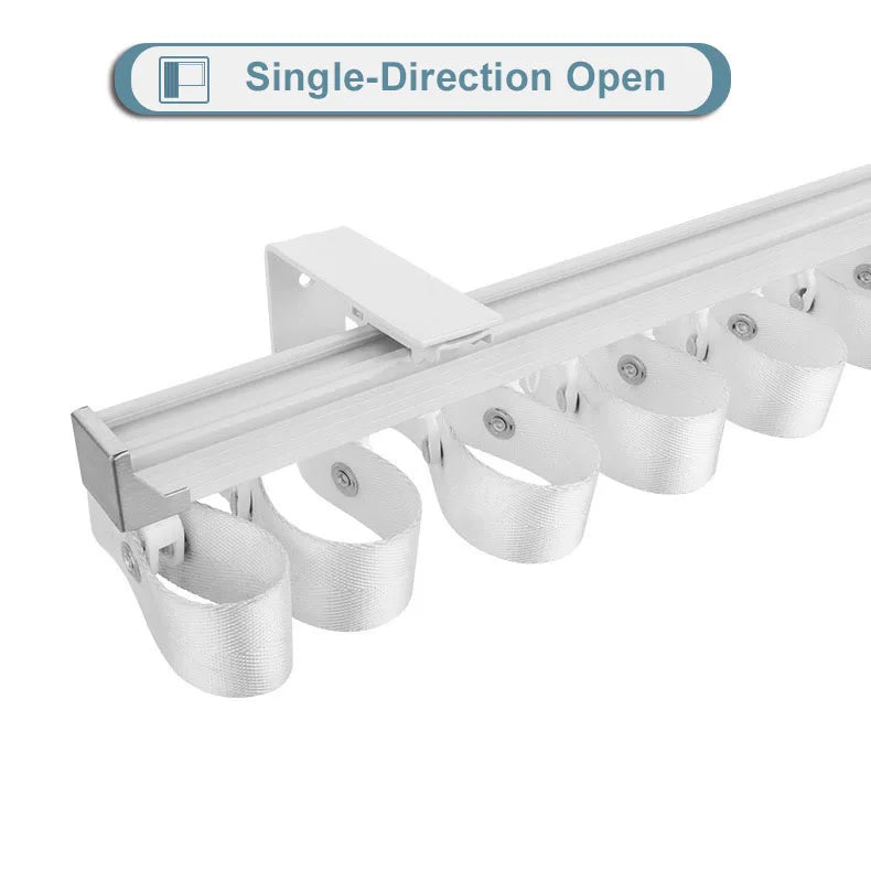 Crest S Fold Ripplefold Wave Curtain Track Set with Heading Tape
