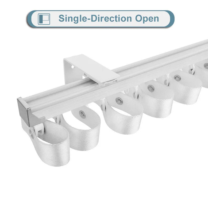 Crest S Fold Ripplefold Wave Curtain Track Set with Heading Tape