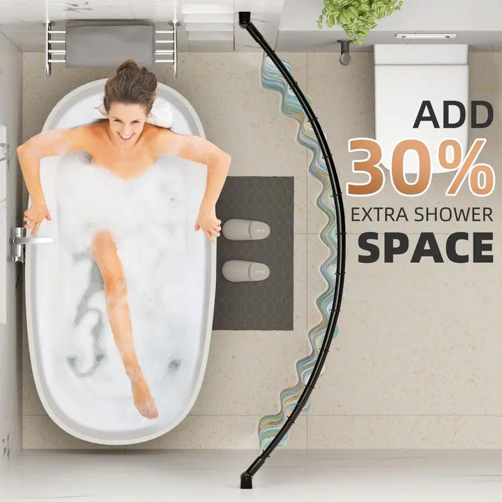 Flux Curved Shower Curtain Rod