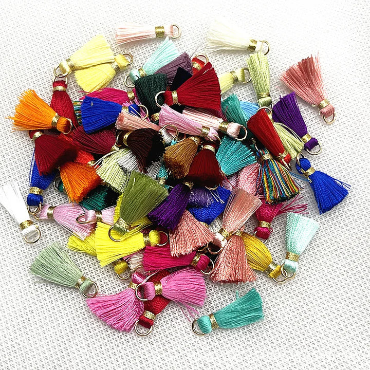 50 PC Mireau 20mm Mini Metal Hanging Ring Tassel
