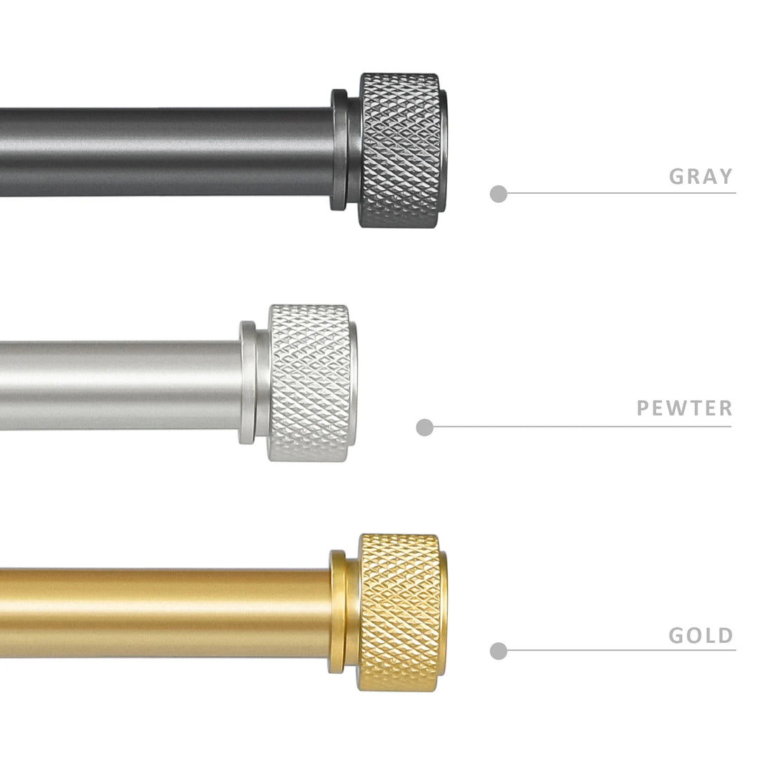 Flux 5/8" Diameter Adjustable Single Drapery Curtain Rod Set