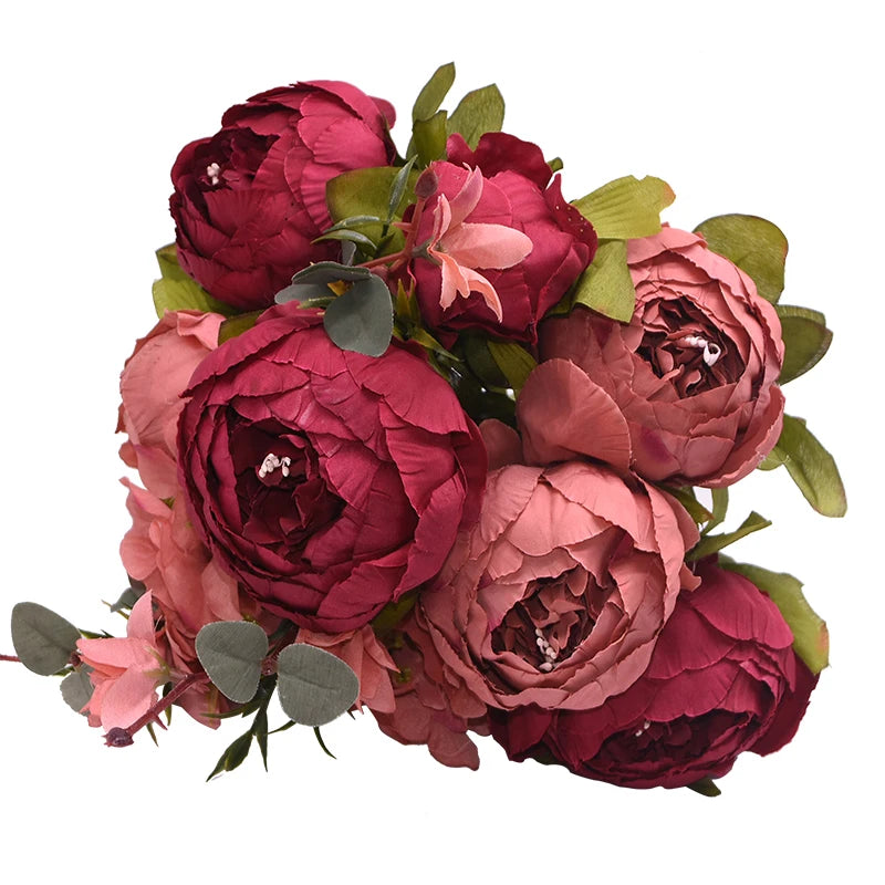 Artificial Peony Silk Flower Bundle