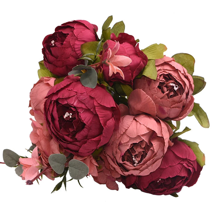 Artificial Peony Silk Flower Bundle