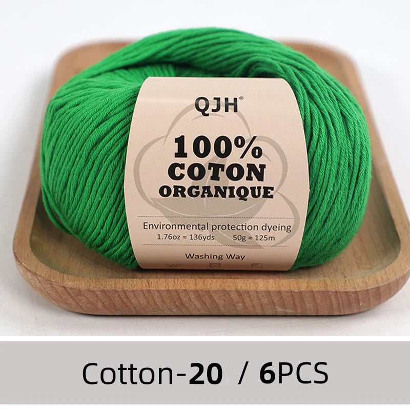 6 PC / 100% Egyptian Cotton Summer Soft Yarn